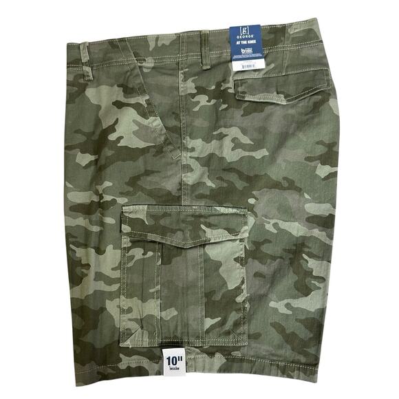 George Olive Camo At The Knee Cargo 10 Inch Inseam Shorts Size 46 New - Picture 1 of 7